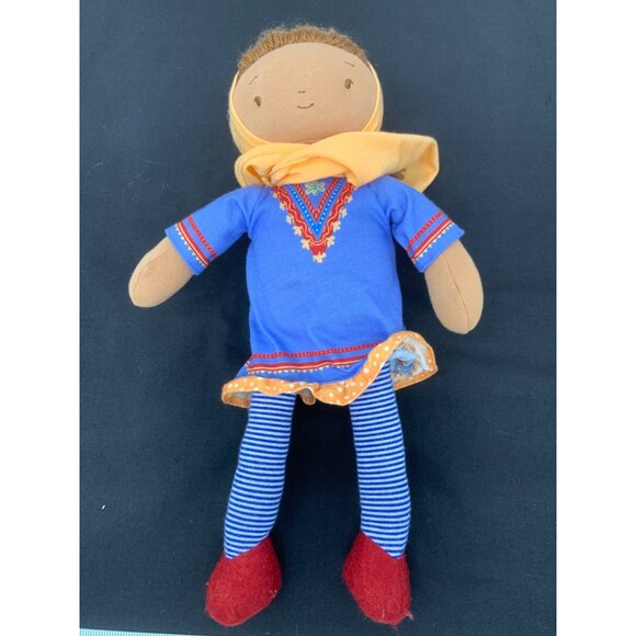 Bunnies By The Bay Soft Imani Doll With Headscarf & Patterned Outfit - Picture 3 of 4